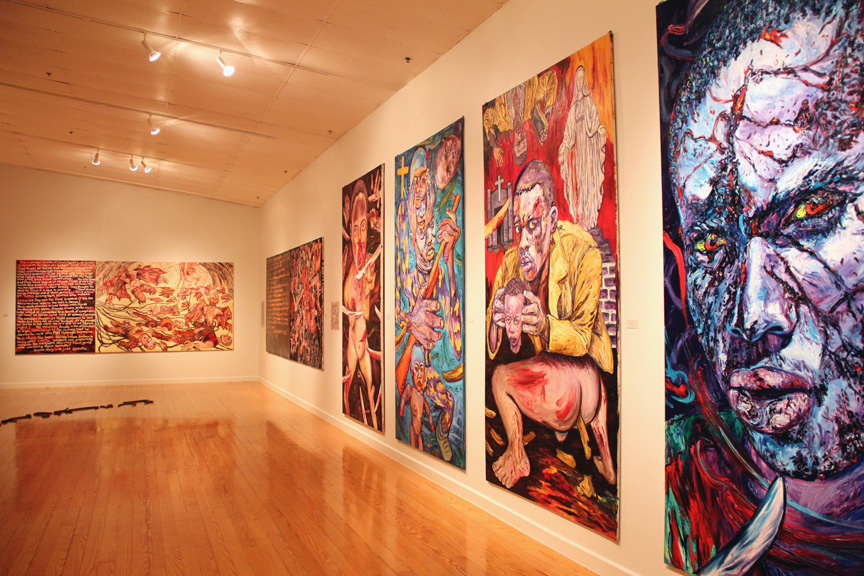 George Gittoes, "Witness To War", Installation view, Station Museum of Contemporary Art, 2011