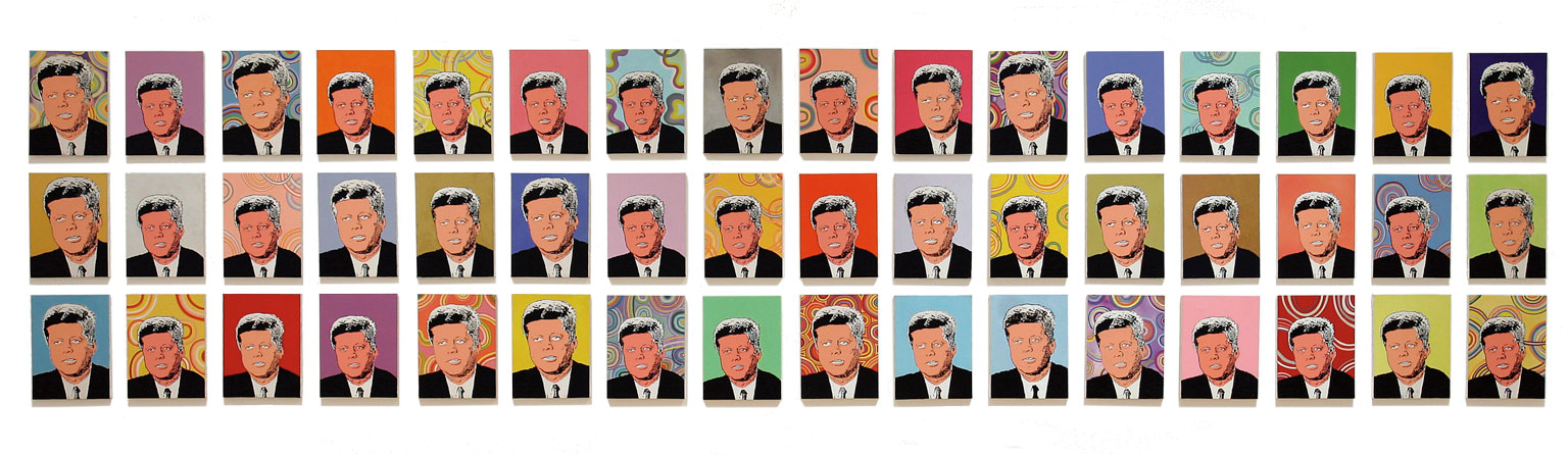 Clark Fox, from the series - "JFK", 1998 - 2002, 48 acrylic paintings on canvas, each 9” x 12”